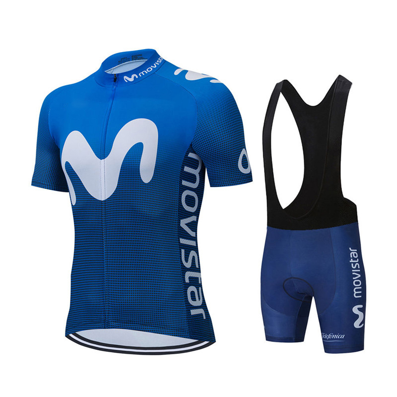 Cycling Bib Shorts - Новые летние комплекты велосипедного трикотажа Movistar