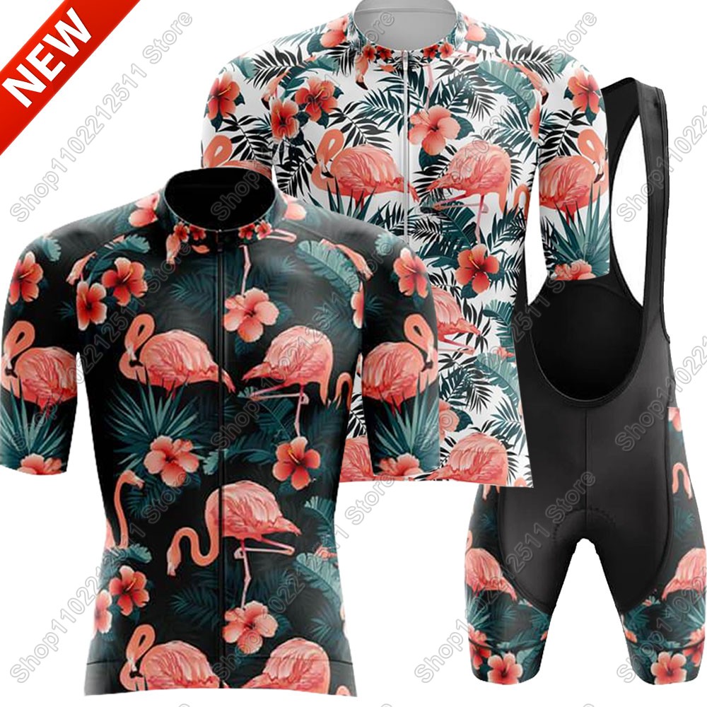 Cycling Bib Shorts - Комплект велосипедного трикотажа с фламинго 2025,