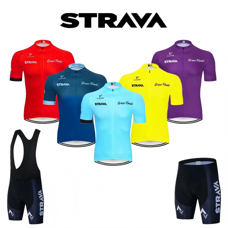 Cycling Bib Shorts - Комплект велосипедной формы Strava: летняя велосипедная
